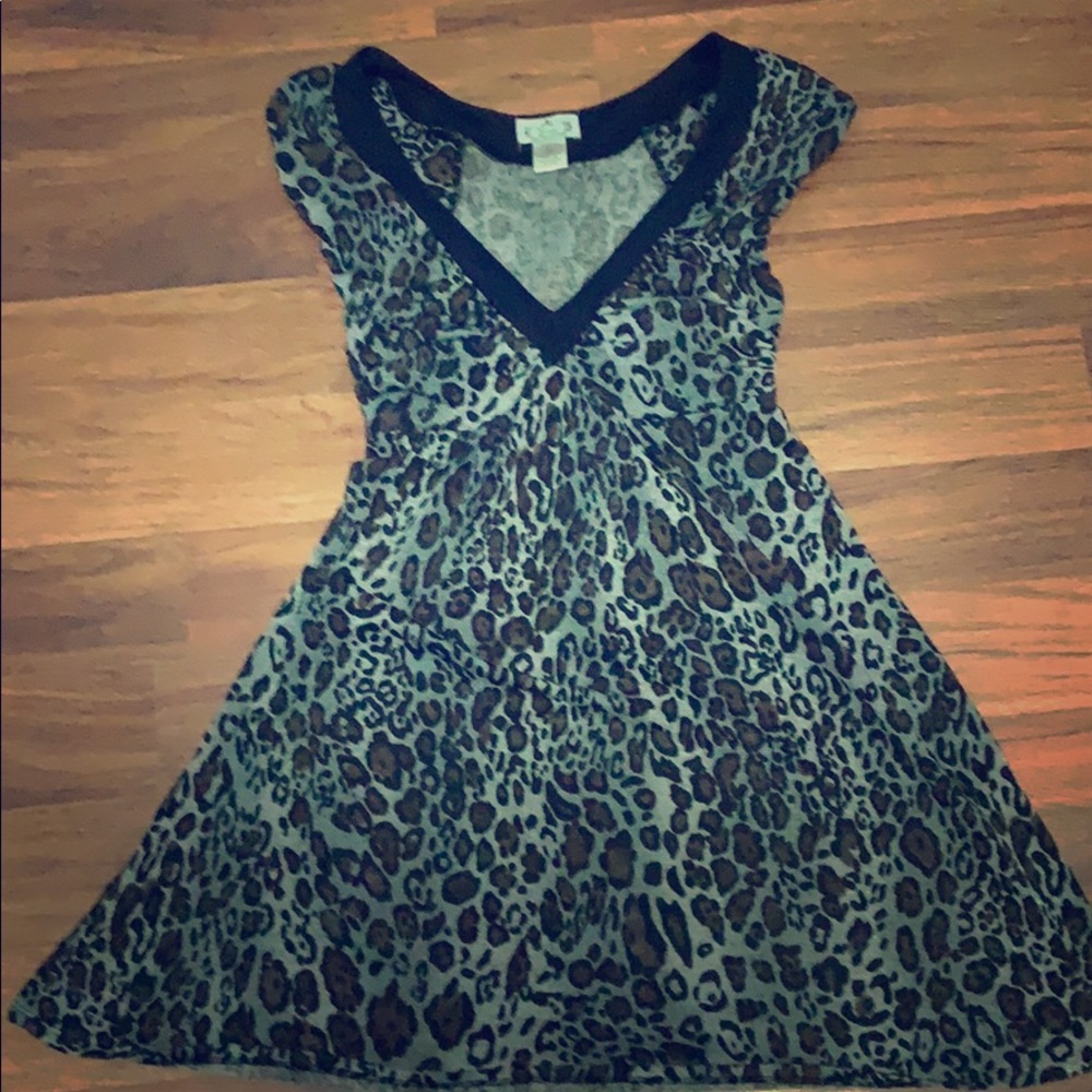 A leopard print dress